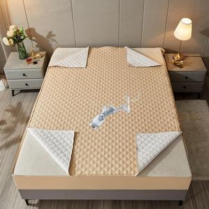 Matrasbeschermer Matrasbeschermer, gewatteerde matrashoes met rits, volledig hoeslaken, matrasbeschermer, matrastopper/matrashoes, grijs - 150x200+20cm(Camel,90x190+15cm)