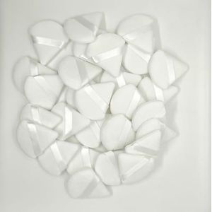 30/50/100 Stuks Driehoek Poederdons Make Up Sponzen for Gezicht Ogen Contouren Shadow Seal Cosmetische Foundation make-up Tool (Color : 50Pc White)