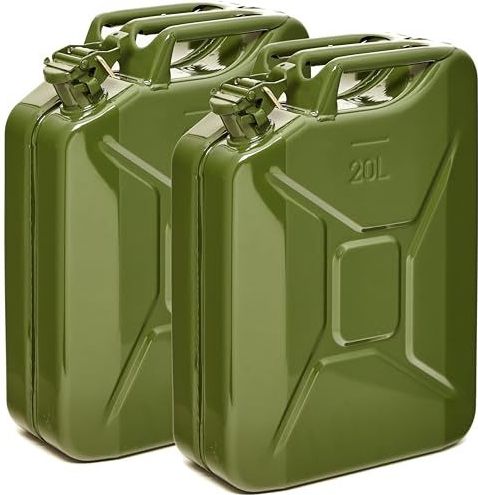 BW - Brandstof Jerrycan - Olijfgroen - 2x 20 Liter - TÜV-getest en UN-goedgekeurd