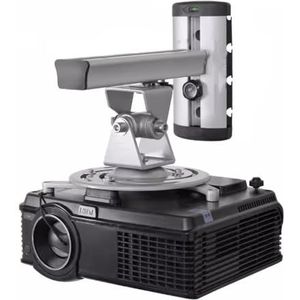 Projectorbevestiging, Projectorbeugel Verstelbare ophangbeugel Universele rotatie Muurophanging for en achter Heffen Telescopisch plafond Kantoor en huishoudelijk gebruik Projectorstatief(Gray)