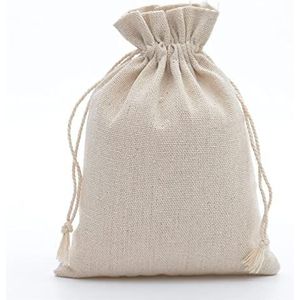 ZORVYN 30 stuks herbruikbare jute zakjes met trekkoord voor sieraden