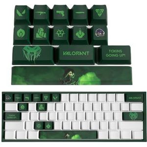ButkUs - Valorant Viper - Keycaps - 14 Stuks - PBT - Voor Mechanisch Gaming-Toetsenbord