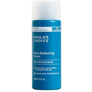 Paula's Choice SKIN BALANCING Pore Reducing Toner - Verfijnt de Poriën & Gaat Puistjes en Mee-eters tegen - Brengt de Huid in Balans met Niacinamide - Gecombineerde tot Vette huid - 30 ml