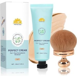 Body Coverage Perfector with SPF 30+, 12H Hydrating CC Cream, Full Coverage Foundation & Concealer Cream, Waterproof, Transfer-Resistant, Long-Lasting Skin Tint (Light)