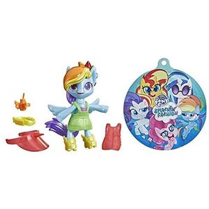 My Little Pony Smashin' Fashion vlinderpack Rainbow Dash – beweegbaar figuur (7,5 cm) met modeaccessoires en verrassing, 9 delen