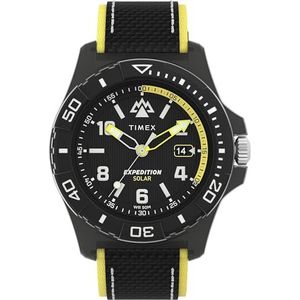 Timex 46 mm Expedition North® Freedive Ocean Watch, Zwart/Zwart/Zwart/Geel, One Size, 46 mm Expedition North® Freedive Ocean Watch