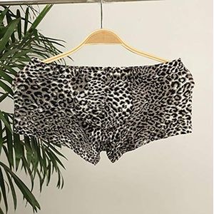 Egurs Heren boxershorts Sexy Leopard Ondergoed Zwart M