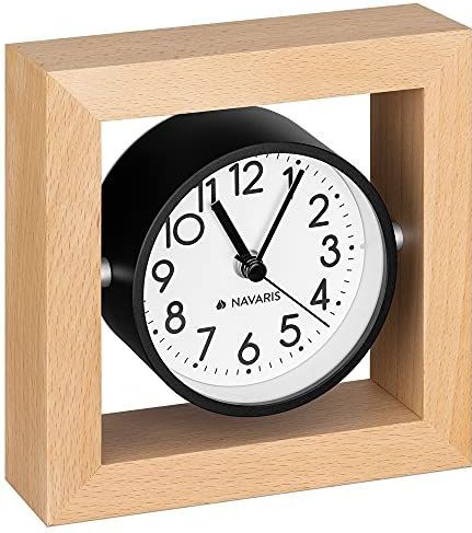 Tafelklok - Zwart - Hout - Modern Design