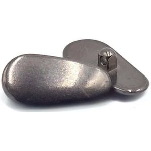 Neuspads titanium - allergievrij - om te schroeven 14 x 7 mm | 2 stuks (1 paar)