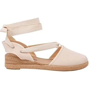 Pisamonas Espadrilles Met Sleehak En Piquélinten Maat 38 Kleur Crudo