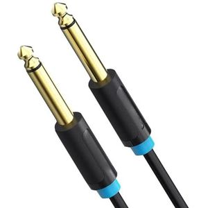 Gitaar Instrument Kabel 6,5 Mm Vergulde Jack Naar 6,5 Mm Audiokabel Voor Stereo Gitaarmixer Versterker Luidsprekerkabel Gitaar Audiokabel (Size : 10m)