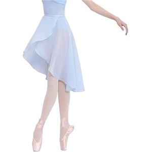 UBOHUZ Dames Ballet Rokken Chiffon Jurk Tule Rok Polyester Dans Kostuums voor Volwassenen voor Vrouwen, Blauw, M