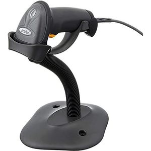 Zebra Symbol LS2208 Handheld 1D Barcode Scanner (Zwart), Inclusief standaard en USB-kabel (zonder RS232-kabel)