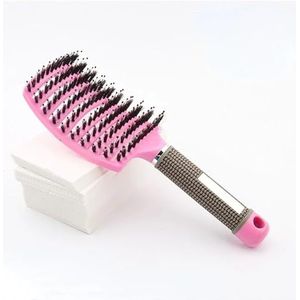 1 stks Haarborstel Vrouwen Haar Borstel Massage CombScalp Krullend Kammen Borstels Kappers Gereedschap (Maat: Roze)