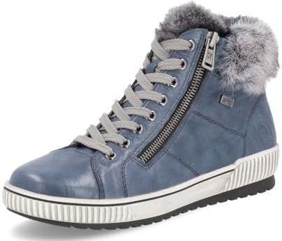 Snowboots - Blauw/Grijs - Plateau - Waterafstotend - Ritssluiting/Vetersluiting