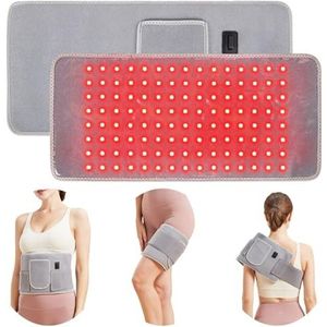 Roodlichttherapieband, Infraroodlichttherapieapparaat Met Timer, Flexibele, Draagbare Wikkel Met 660 Nm En 850 Nm Leds, 5 Instelbare Helderheidsniveaus, Voor Rug, Schouders En Taille
