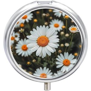 Ronde pillendoos 3 compartimenten draagbare medicijnpillendoos één maat pillendoos voor zakpillenorganisator en vitaminecontainers voor reizen