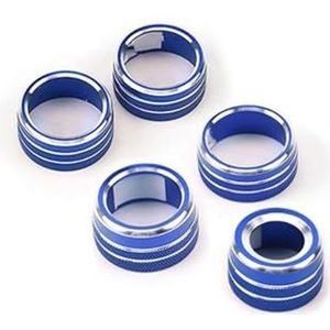 Airconditioning schakelaars Voor Camry 2018 Airconditioning Volume Radio Knop Deksel Ring(BLAUW)