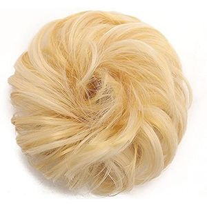 Elastische Haarstukken Natuurlijke Nep Scrunchie Krullend Messy Haar Broodje Bobble Hair Extensions Stuk Updo (18)