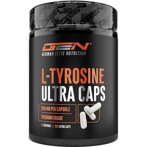 L-Tyrosine Ultra Caps - 365 capsules met elk 950 mg pure L-Tyrosine - Puur aminozuur uit plantenfermentatie - Hooggedoseerd