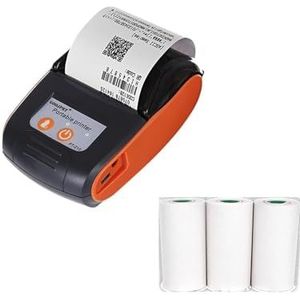 Handheld Inkjet -printer Mini 58mm Papier Bill Pocket Bluetooth-printer Draadloze Draagbare Thermische Ontvangstprinter Mobiel Snel afdrukken zonder vertraging(Purple)