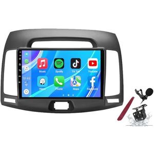 Android 14 Autoradio Stereo voor H-yundai Elantra (2007-2011) 9-inch Touchscreen Multimedia Speler met Draadloze Carplay GPS Navigatie FM RDS Bluetooth 5G-WiFi SWC DSP,M120s