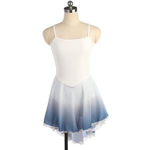 UPPJPBSW Elegante Kunstschaatsjurk Voor Meisjes En Vrouwen Met Een Verloopkleur En Spaghetti-Bandjes, Stijl Voor Wedstrijd-Ijsdans, Schaatskleding,Gradient blue,S