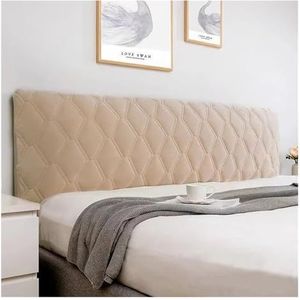 Ayztantine Hoes voor hoofdeinde voor bed, all-inclusive, zacht, glad, gewatteerd, dik fluwelen hoofdeindehoes, effen kleur, beschermer voor bedrug (kaki, 200 x 70 cm (b x h)