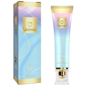Glamvora Tanden Bleken Tandpasta, Drievoudige Pasta, Niacinamide Tandpasta Frisse Adem Zacht Geformuleerd, Herstel en Bescherm Tanden, Verwijder Tandvlekken, Verzorging Gevoelige Tanden (1pcs)