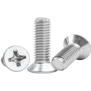 Flathead bout, 200 stuks 304 roestvrijstalen kruiskopschroeven met verzonken kop M3(M3*3mm)