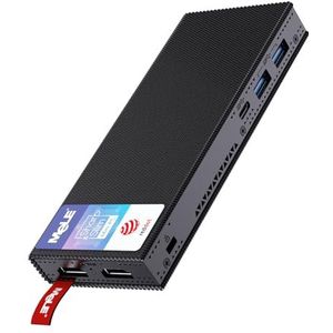 MeLE PCG02 Pro Fanless Stick PC - Winnaar van de Reddot Award, N100 8GB 128GB, Dual HDMI, WiFi 5, Gigabit Ethernet, USB-C PD3.0, Ultradun & Compact Micro Desktop voor Thuis, Kantoor, IoT en Industrie.