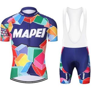 DEHIWI Fietstrui voor heren, zomer, ademend, fietsshirt, set met korte mouwen voor outdoor, paardrijden, sport, fietsen, racen