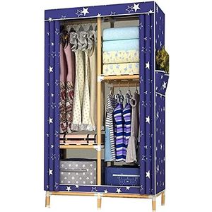 WWERTYY Draagbare kledingkast doek kledingkast kledingkast slaapkamer compressie opslag eenvoudig te monteren organisator verhogen en verbreden gebruikt voor verhuur kamer slaapkamer, 83 x 45 x 170 cm