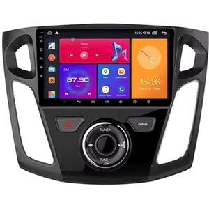 Android 13 Autoradio 9 inch Touch scherm dubbele Din auto stereo voor Ford Focus 3 Mk 3 2011-2019 met Bluetooth/FM radio/wifi/USB/stuurwielbediening/GPS(8 Core 8+256G)