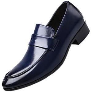 Heren Instappers, Kleding Herenschoenen, Casual En Comfortabele Penny Loafers Voor Autorijden, Zaken, Feesten En Bruiloften,Blauw,38 EU