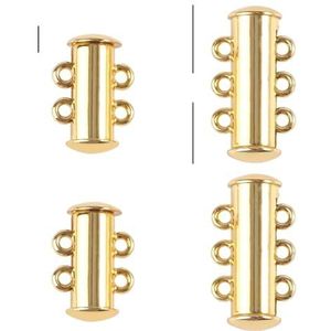 sets zilver/goud kleur roestvrij staal magnetische sluitingen connectoren handgemaakt voor sieraden maken doe-het-zelf armbanden kettingen benodigdheden-20x10mm goud_a-5 sets