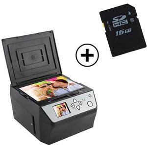 Diascanner 22 megapixels 4 in 1 COMBO en digitale filmscanner 135 negatiefconverter foto 35mm(With 16 GB SD card)