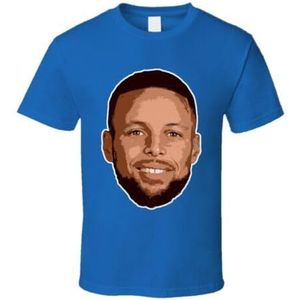 Steph Curry Big Head T Shirt BlueM