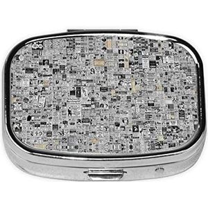 Krant Vierkante Pil Box, Pil Dispenser Box Kabeljauwlever Olie Doos Vitamine Pil Doos Patiënt Pillendoos