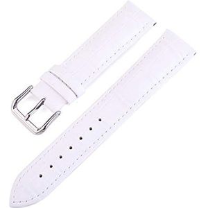 horlogebandjes, lus horlogebandje, Horlogeband lederen bandjes 10 24mm 16/18/20/22/24mm Horlogeaccessoires Bruine kleuren Horlogebanden (Color : White, Size : 10mm)