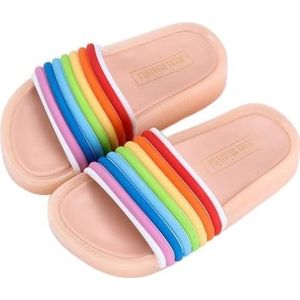 Kinderen Slippers Maat 4, Kinderen Slippers Shining Rainbow Schoenen Baby Cool Slippers Led Flash Jelly-W_31 Schoenen Lengte 165mm