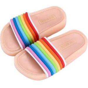 Kinderen Slippers Maat 4, Kinderen Slippers Shining Rainbow Schoenen Baby Cool Slippers Led Flash Jelly-W_31 Schoenen Lengte 165mm