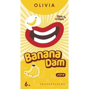 Olivia Banana Scent 6's Pack Latex Dental Dam