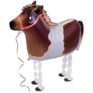 Kopper-24 Airwalker Ballon paard - lopende dierenballon helium walking folieballon decoratie voor kinderen verjaardag party bruiloft kinderen cadeau vrijgezellendecoratie dierenballonnen lopen