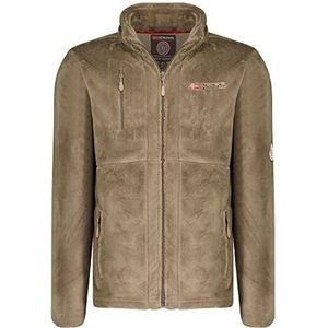 Geographical Norway Upload heren warme dikke rits fleece heren warme winter sweatshirt jas zacht zweet lange mouwen voering, Taupe, L