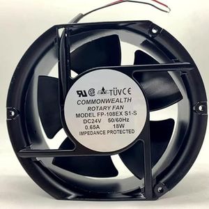 Original FP-108EX S1-S Axial Fan DC24V 18W Oval Ball Bearing Ventilation Cooling Fan