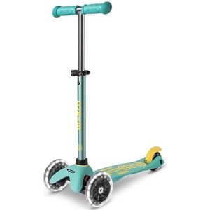 Micro Micro Eco Scooter voor kinderen, verstelbaar stuur, lichtgevende wielen, 2 tot 5 jaar, jongens en meisjes, mint