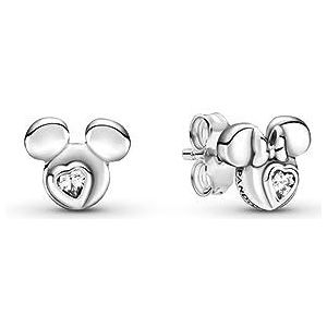 Pendientes Pandora Mickey Mouse y Minnie Mouse 299258C01 plata