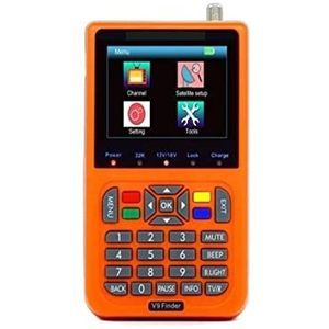 Satellietzoekers V9 Finder Ondersteunt H.265 Satellite Finder LCD Digitale Satelliet Signaalzoeker Meter Satfinder Vs Ws6933 LCD-scherm met meter met satellietdetectie (Color : Giallo, Size : Plug)