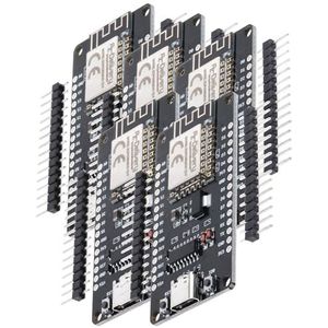 AZDelivery NodeMCU Lolin V3 ESP8266 ESP-12F WiFi-module met USB-C-poort, wifi-ontwikkelingsbord met CH340 niet gelast, compatibel met Arduino met e-book 5 stuks